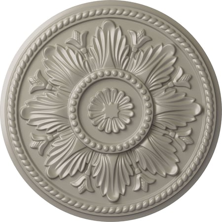 Edinburgh Ceiling Medallion (Fits Canopies up to 5 1/4"), Hand-Painted Pearl White, 18"OD x 1 3/4"P